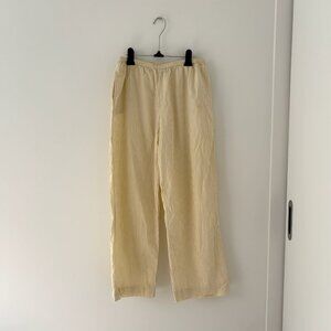 NWOT Deiji Studios Cotton Ease Trouser Butter Stripe Size M